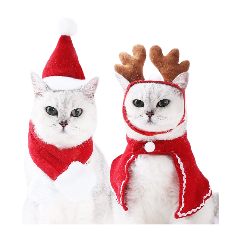 크리스마스 개 고양이 옷 액세서리